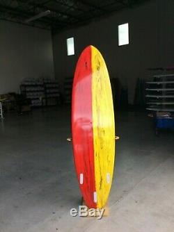 6'10 Funboard Surfboard FCS SANE Thruster Fin Traditional Glass Poly PU