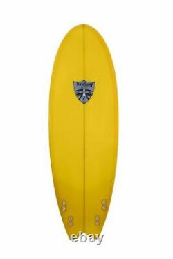 6'10 Retro Fish surfboard w fins poly