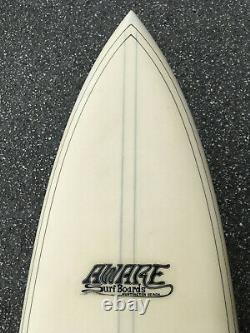 70's AWARE SURFBOARDS PLASTIC FANTASTIC BK KANAIAUPUNI DENT SINGLE FIN SURFBOARD