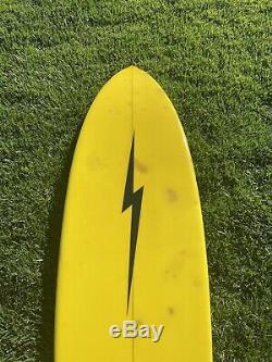 74 Robert August Vintage 1970s Surfboard Lightning Bolt