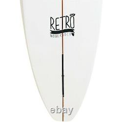 8'0 Retro Noserider Surfboard White
