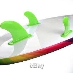 8' Classic Surfboard Sunburst, Strong EPS Core, High Density Slick Bottom Skin