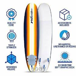 8' Surfboard, Sunburst Graphic