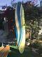 92 Stewart Longboard Blue Yellow Thruster Surfboard In Great Condition