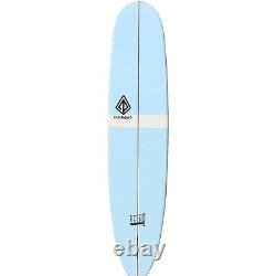 9'0 Epoxy Retro Noserider Surfboard Blue/White