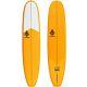 9'0 Epoxy Retro Noserider Surfboard Orange/white (p55)