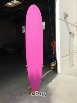 9'2 Longboard Surfboard FCS 2 + 1 Epoxy EPS Soft Top Pink
