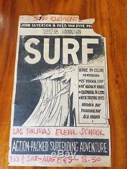 9- 50's Unbelievably Rare Original Surf Poster's (Brown, Severson, Noll, Rohloff)