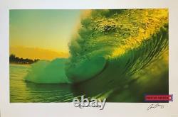 Aaron Chang Emerald Wave Hawaii Surf Poster With Autograph 24 x 36