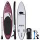 Atoll 11' Foot Inflatable Stand Up Paddle Board, Isup, Paddle, Bag, Burgundy