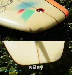 BEN AIPA HAWAIIAN T&C Custom SURFBOARD 6' 6 GERR BEVEL Thruster 1987 SIGNED