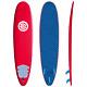 Bloo Tide 8ft Swallow Tail Surfboard Deck For Kids And Adults Red