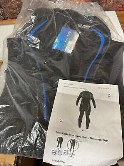 Bare 7mm Mens Reactive Full Wetsuit Black And Blue Size XL Surf Cold Gear