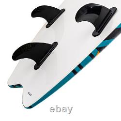 Bloo Tide 6ft Swallow Tail Surfboard foam Linez Orange-Blue graphic deck
