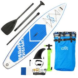 Camping Survivals 12'Inflatable Stand Up Paddle Board SUP Package Fins Paddle
