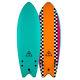 Catch Surf 5'6 Retro Fish Twin Fin Soft Top Surfboard Turquoise/orange