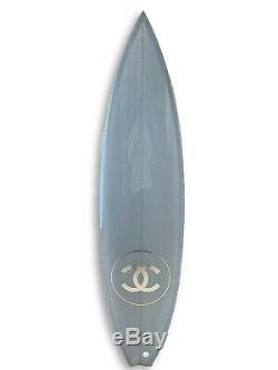 Chanel x Philippe Barland Limited Edition Silver Carbon Surfboard Chrome Carbon