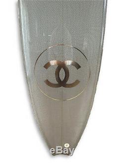 Chanel x Philippe Barland Limited Edition Silver Carbon Surfboard Chrome Carbon