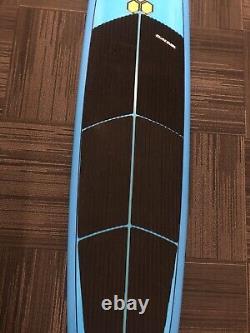 Channel Island Longboard Surfboard Quad 10', Color Blue, 5 Fins, Foam