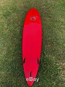 Dick Brewer Surfboard Red Thruster Jack Reeves Glassing 8'6 Sunset Board Hawaii