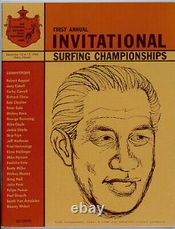 Duke Kahanamoku 1965 Invitational Surfing Championships Program Original