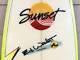 Ed Wright Sunset Surfboard 6' Short Board Thruster Freestyle Fins Vtg Retro 80's