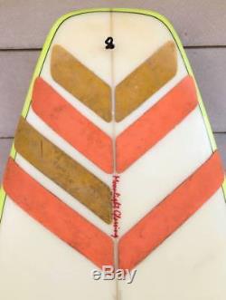 ED WRIGHT SUNSET SURFBOARD 6' SHORT BOARD THRUSTER FREESTYLE FINS VTG RETRO 80's