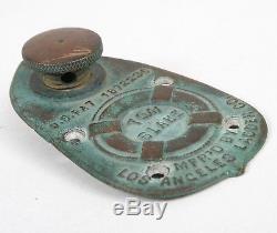 EXTREMELY RARE 1931 Tom Blake Hollow Surfboard DRAIN PLUG Los Angeles Ladder Co