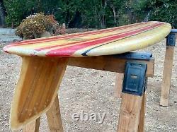 Early 1960's Gordie Surfboard with Wood Fin Vintage Longboard Huntington Beach
