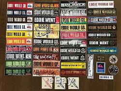 Eddie Would Go Sticker Collection VERY RARE Quiksilver Lot of 47 Surfing