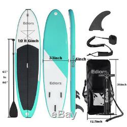 Ediors Inflatable SUP Stand Up Paddle Board, Paddle, Pump & Carry Bag 300cmx83cm
