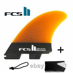 FCS II Rob Machado Tri-Keel Fins Large + Free Leash String & Wax Comb