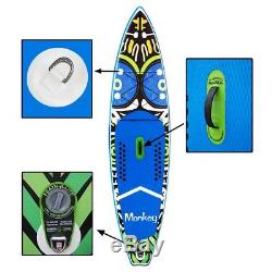 FR Inflatable Paddle Board11336with Adjustable Paddle, Backpack, leash, pump