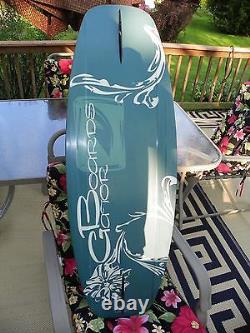 GATOR BOARD SEXY SURF OCEAN BEACH With BINDED FOOT WEAR HAWAIIAN THEME BLACK GREEN