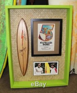 Gerry Lopez Rory Russell Signed Lightning Bolt Mini Surfboard Rick Griffin Art