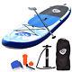 Goplus 11' Inflatable Stand Up Paddle Board Sup Fin Adjustable Paddle Backpack