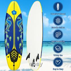Goplus 6' Surfboard Surf Foamie Boards Surfing Beach Ocean Body Boarding Yellow