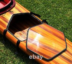Hudson Surf Kayak Cedar Wood Strip Built 18' Surfing Boat Woodenboat USA New