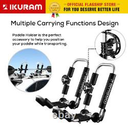 IKURAM 2 Kayak/surf/ski rack Roof Carrier canoe shelf Folding Universal Aluminum