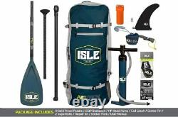 ISLE Surf & SUP 11' Explorer Inflatable Stand Up Paddle Board Package Aqua