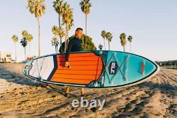 ISLE Surf & SUP 11' Explorer Inflatable Stand Up Paddle Board Package Aqua