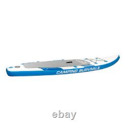 Inflatable Blue and White 10ft Surf Paddle Board for Water Sports