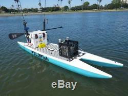 Inflatable PVC Pontoon Fishing Platform Paddle Board Surf Board Dingy Raft Boat