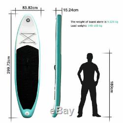 Inflatable SUP Stand Up Paddle Board Surfing Board Surf Yoga 10Ft (6thick) 7in1