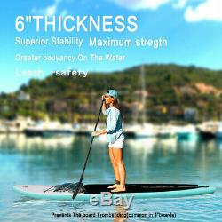 Inflatable SUP Stand Up Paddle Board Surfing Board Surf Yoga 10Ft (6thick) 7in1