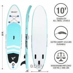Inflatable Stand Up Paddle Board 6 Inches with One-Way Sup Dedicated Pump Backpack
