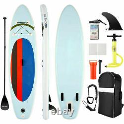 Inflatable Stand Up Paddle Board Non-Slip EVA Deck, Hand Pump, Paddle, Coiled US