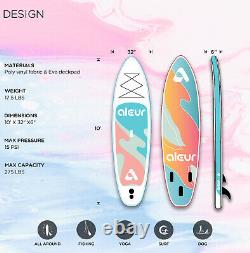 Inflatable Stand Up Paddle Board SUP Surfboard with complete kit 6'' thick