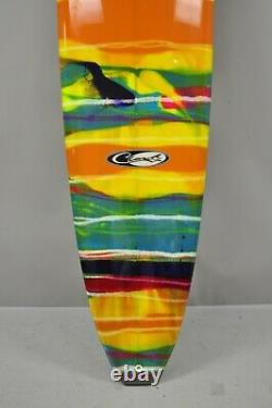 Jeff Clark Signed Global Glassing Mavericks Big Wave Guns Rainbow Surfboard