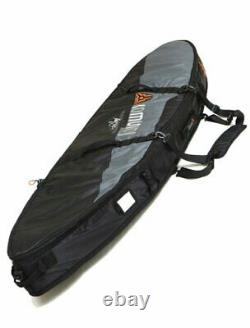 Komunity Double Traveler surfboard Board Bag 6'6 Grey/Black holds 2 boards
